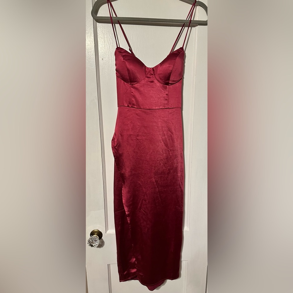 Never worn, great condition - dark pink/raspberry dress